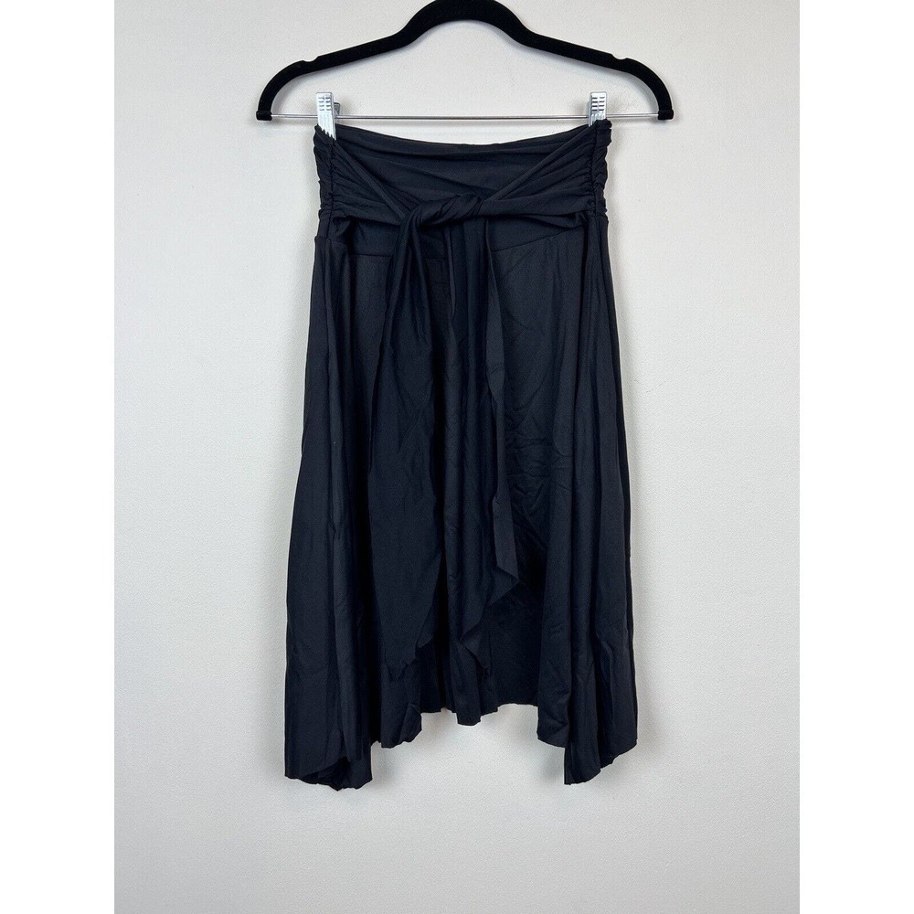 White House Black Market black convertible midi skirt sz Sm